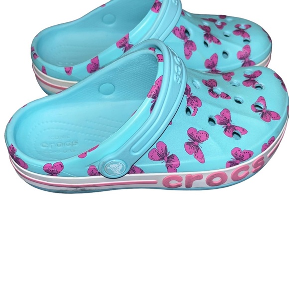 Crocs Bayaband butterfly Girl Printed crocs girls youth 2 j2 clogs - Picture 2 of 5